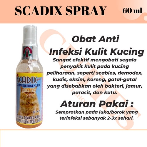 Jual Scadix Cat Ml Spray Semprot Tamasindo Obat Anti Infeksi Kutu