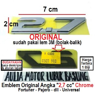 Jual Pcs Emblem Original Tulisan Logo Lambang Angka Cc