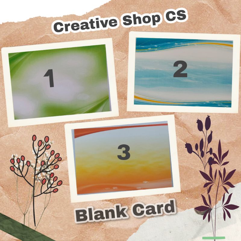 Jual PART 1 KARTU UCAPAN POLOS GIFT CARD BLANK GREETING CARD