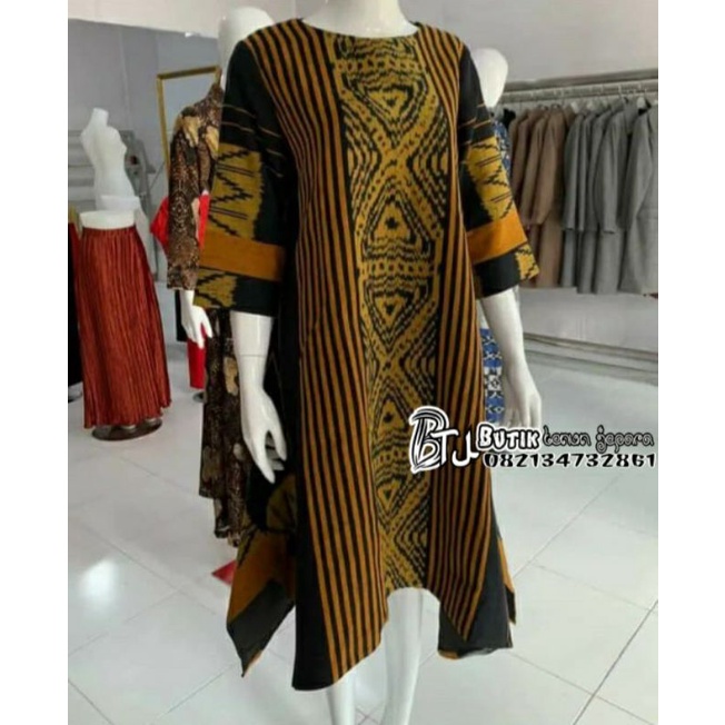 Jual DRESS TENUN IKAT JEPARA BLANKET ETNIK KHAS MOTIF TORAJA LOMBOK