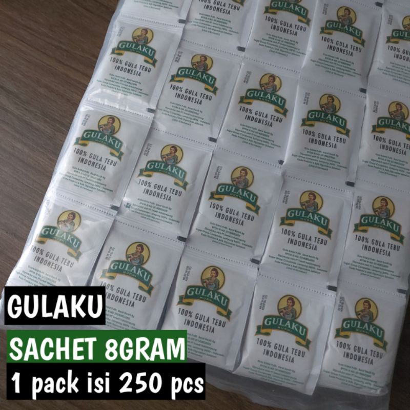 Jual Gula GULAKU SACHET 8gram 250pcs Sugar Gula Sachet Stick Gula Hotel