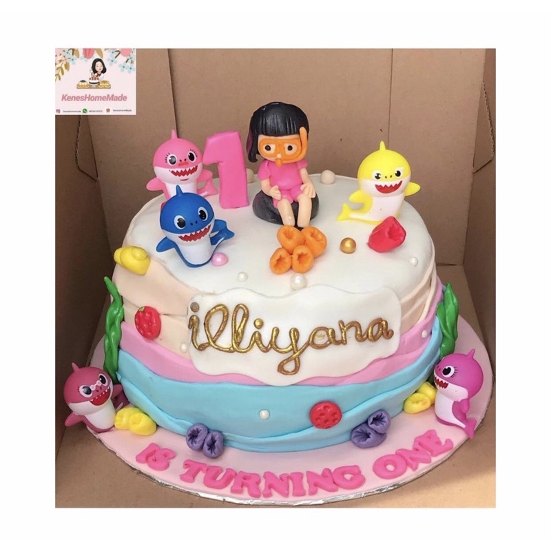 Jual Kue Ulang Tahun Baby Shark Cake Ultah Baby Shark Shopee Indonesia