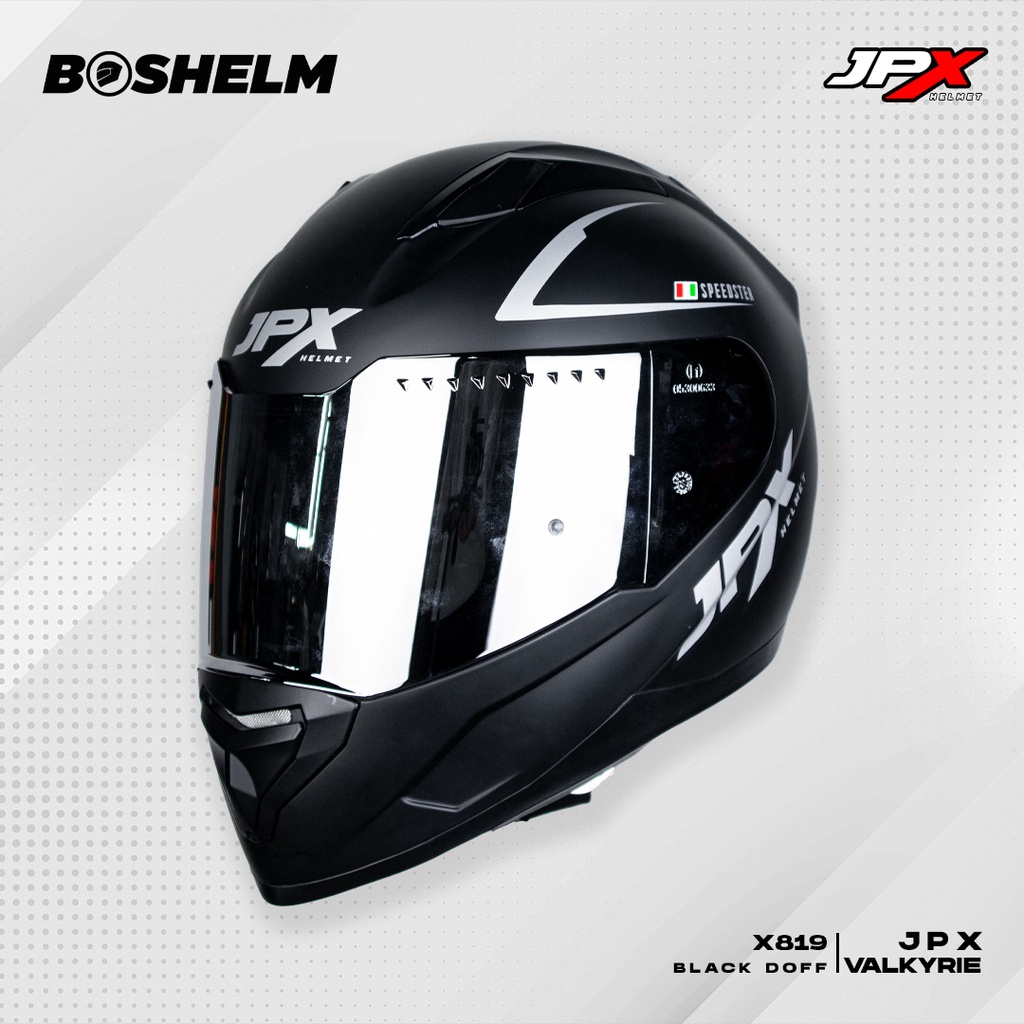 Jual BOSHELM Helm JPX Valkyrie X 819 Solid HITAM DOFF Helm Full Face