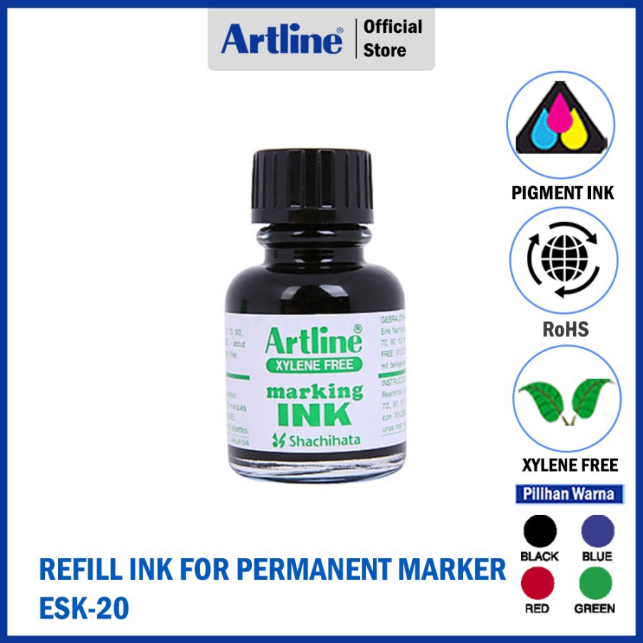 Jual TINTA ISI ULANG ARTLINE REFILL INK FOR PERMANENT MARKER ESK 20