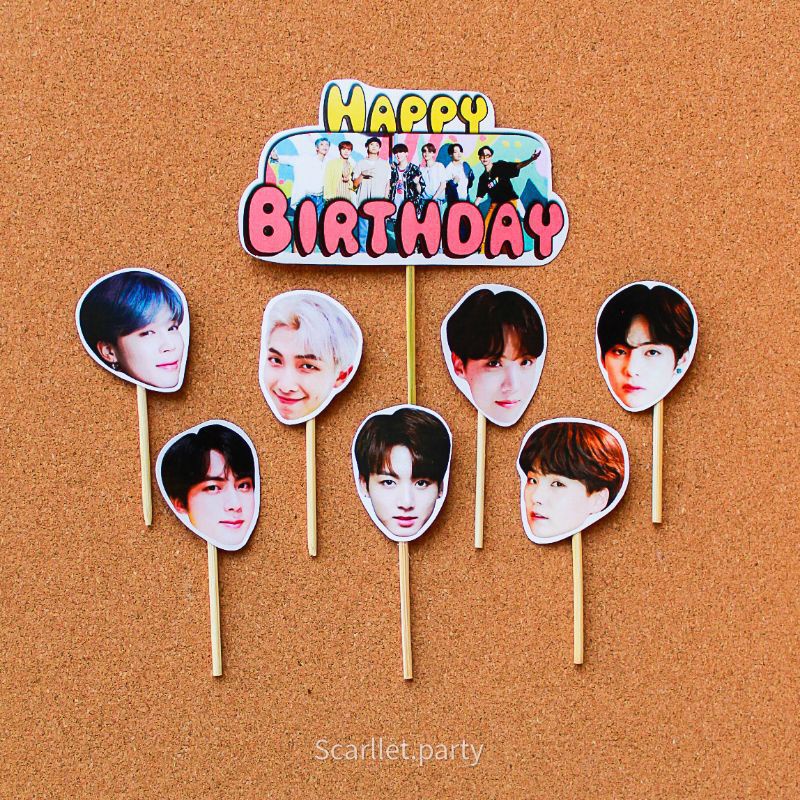 Jual Balon Bts Happy Birthday Ultah Ulang Tahun Dekorasi Hiasan Dekor