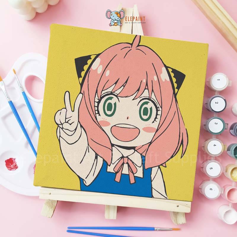 Jual Paint By Number 20x20cm Anime Anya Forger2 DIY Painting Kit Spy X