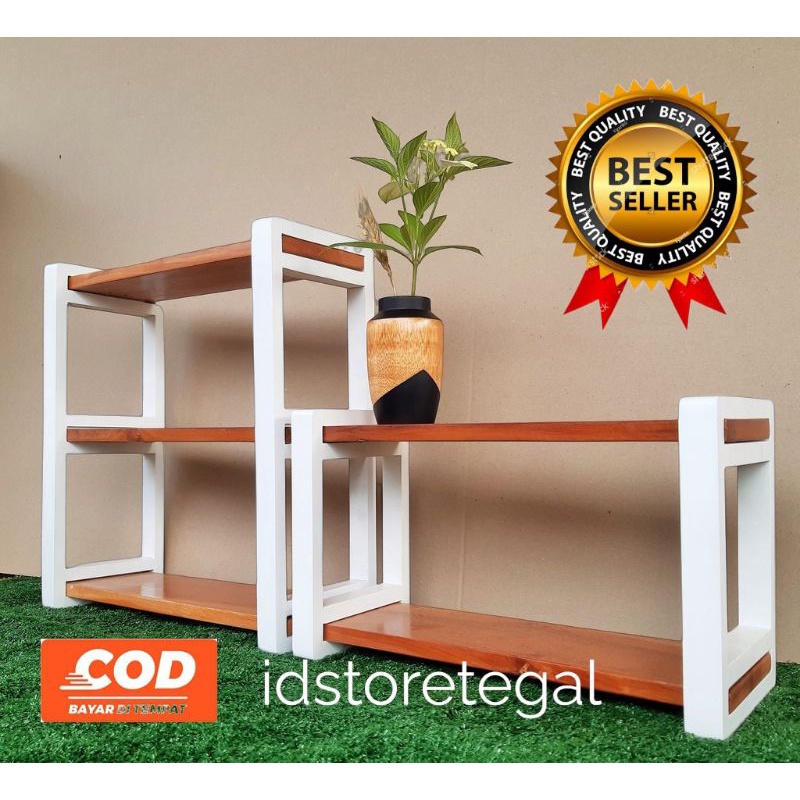 Jual Rak Kayu Multifungsi Minimalis Aestetic Shopee Indonesia