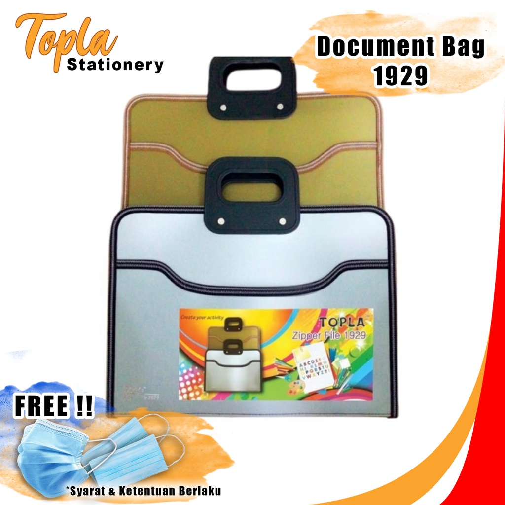 Jual TOPLA Tas Dokumen Resleting Tas Kerja Tas Berkas File Besar