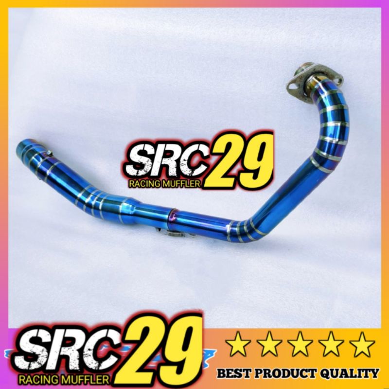 Jual Pipa Leher Header Knalpot Satria Fu 150 Carbu Bluemoon Full Cacing