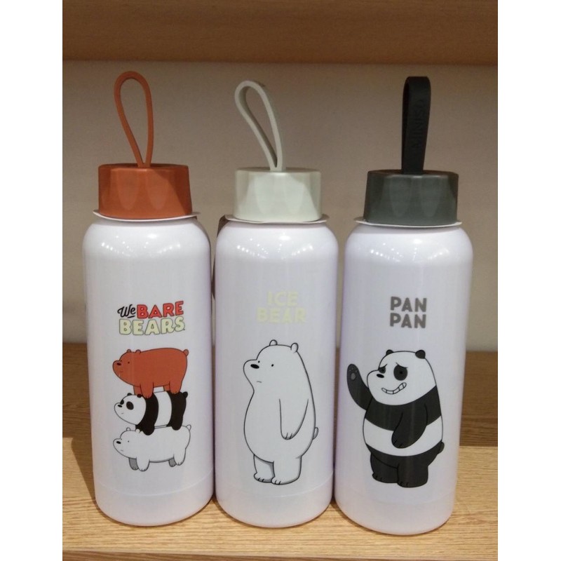 Jual Miniso Official Botol Minum We Bare Bears Glass Water Bottle 300ml