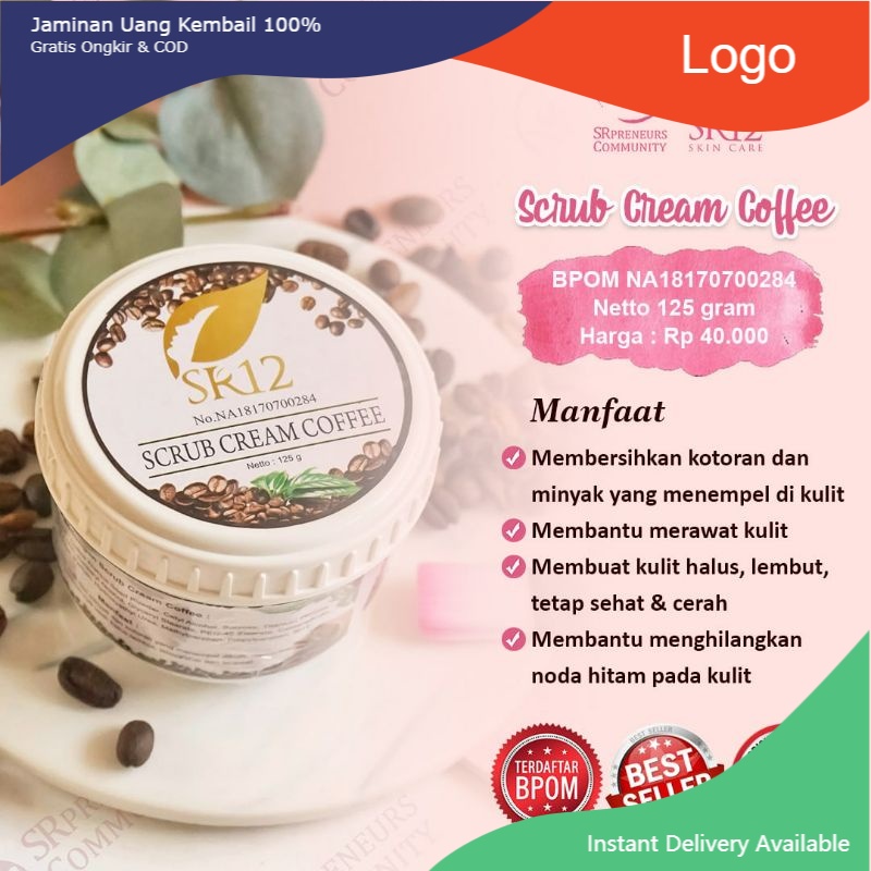 Jual Scrub Cream Coffee Sr Lulur Perontok Daki Ampuh Shopee Indonesia