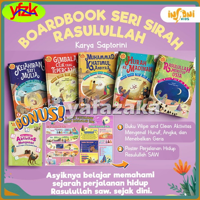 Jual Boardbook Seri Sirah Rasulullah Saw Set Paket Edukasi Sejarah