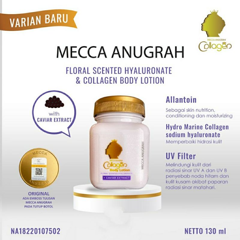 Jual Bibit Collagen Body Lotion By Mecca Anugrah Ml Ori Bpom