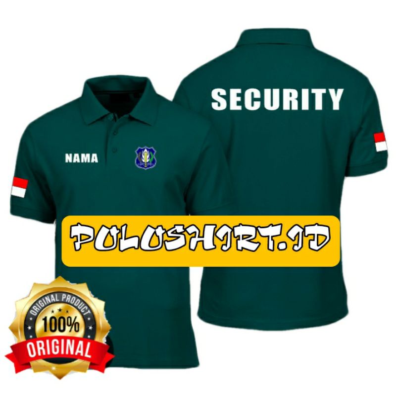 Jual POLOSHIRT KAOS KERAH SECURITY TAMBAH NAMA KAOS SATPAM TERBARU