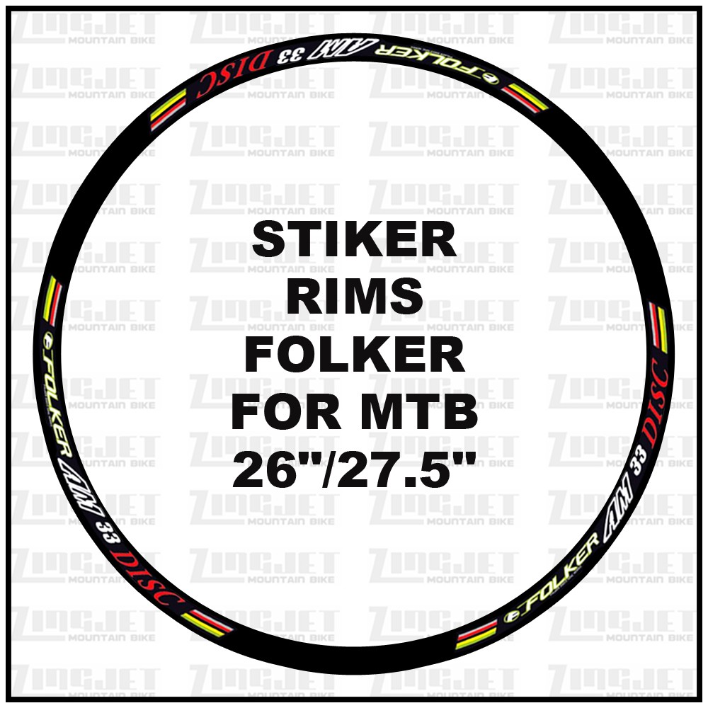 Jual Sepeda Decal Rim S Folker Stiker Velg Ukuran Decal