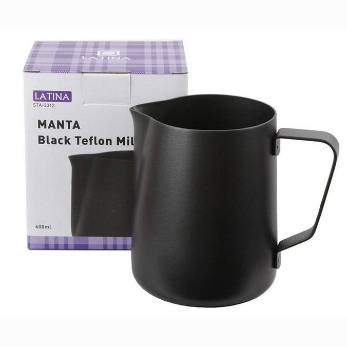 Jual Latina Manta Black Teflon Milk Jug 350 Ml Shopee Indonesia