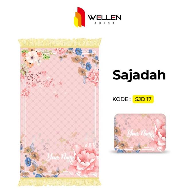 Jual Sajadah Custom Print Nama Cetak Sajadah Dan Pouch Ukuran Besar