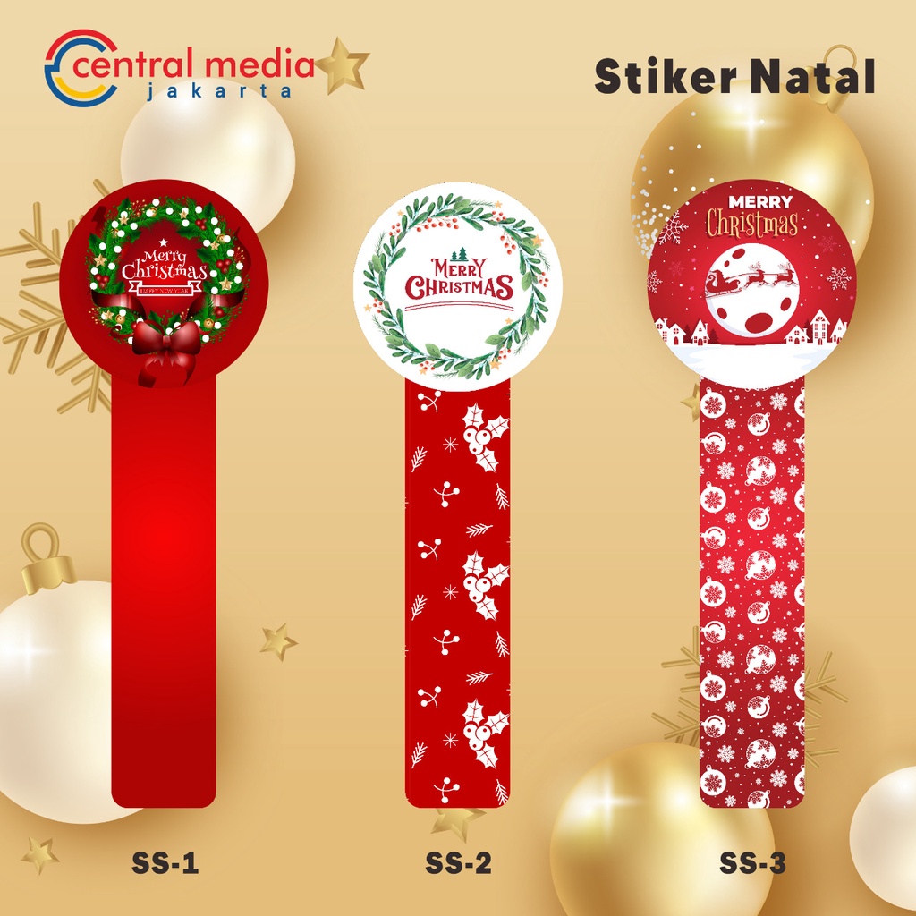 Jual Sticker Segel Toples Natal Pcs Hampers Christmas Stiker Seal