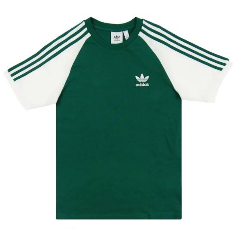 Jual Kaos Adidas Ringer Retro California Green White Shopee Indonesia