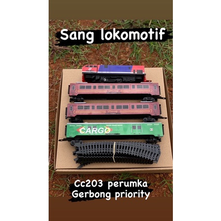 Jual Paket Rangkaian Murah Mainan Kereta Api Indonesia Lokomotif Cc