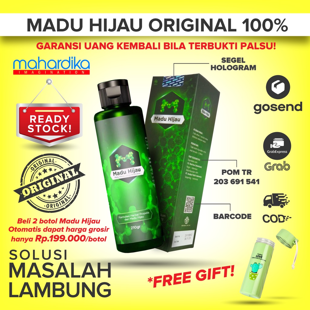 Jual Madu Hijau Original Gr Logo M Bpom Ampuh Untuk Lambung Kronis