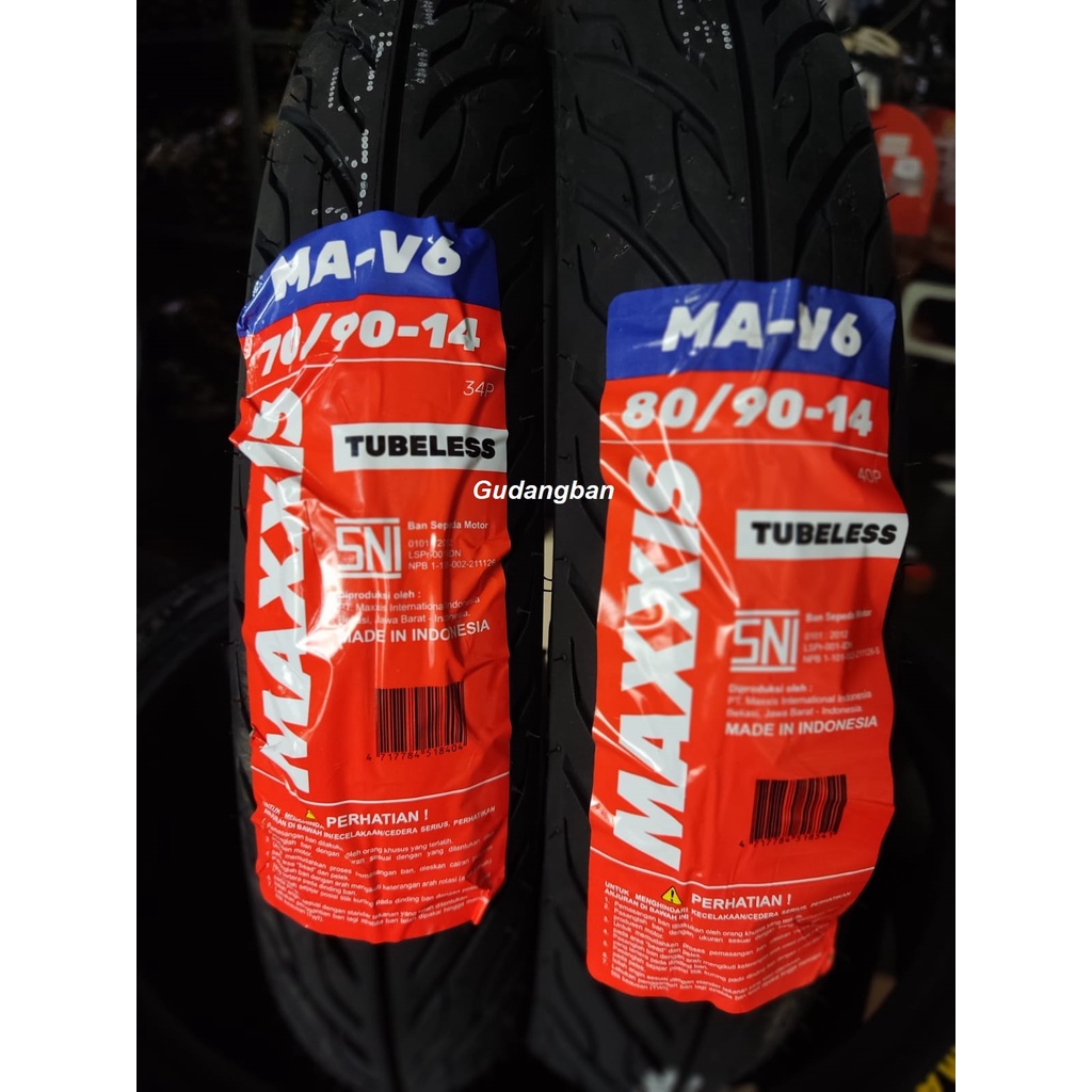 Jual PAKET 2 BAN SALE PROMO Maxxis MA V6 70 90 14 Dan 80 90