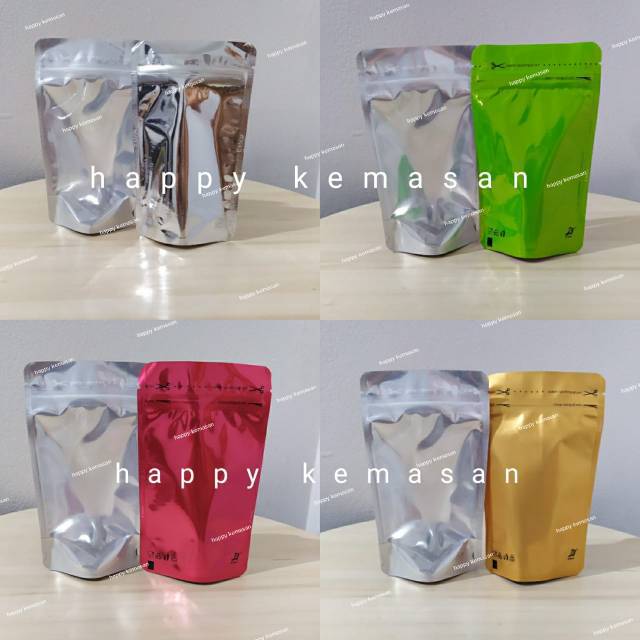 Jual Standing Pouch Transmetz 250gr With Zipper 13x20cm Silver