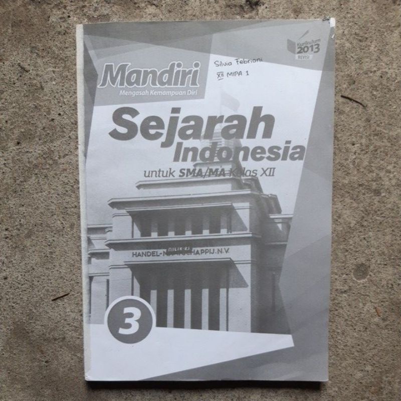 Jual Buku Mandiri Sejarah Indonesia Sma Kls 10 11 12 Revisi Kurikulum