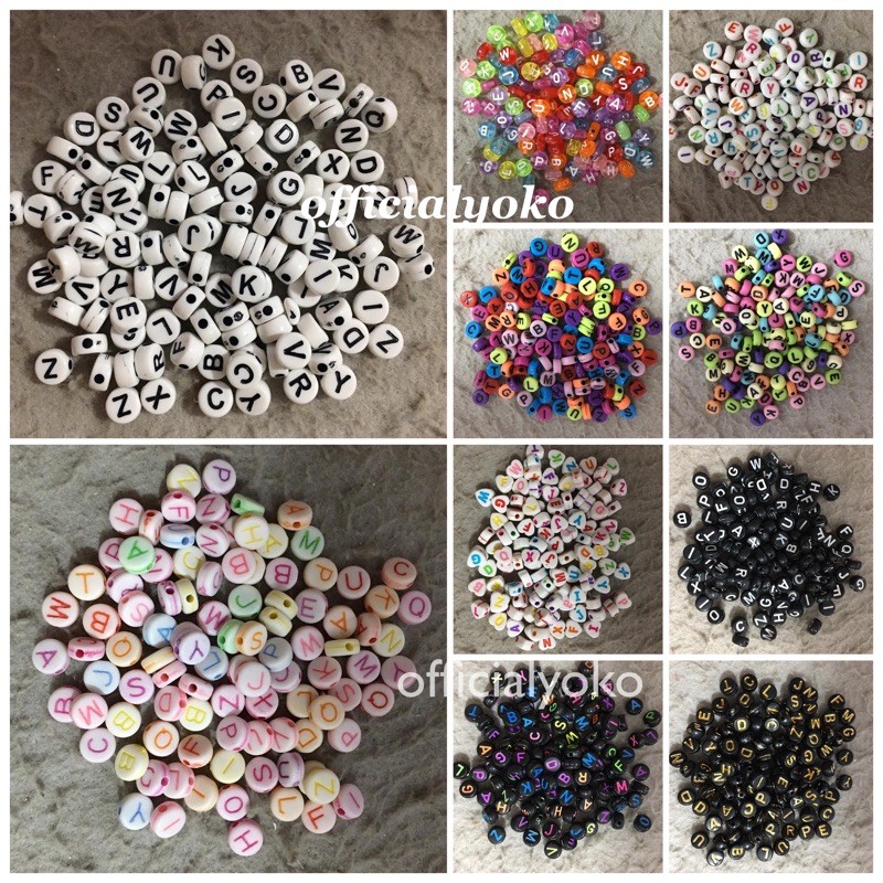 Jual Monte Manik Huruf Bundar Alphabet Mix Random Shopee Indonesia