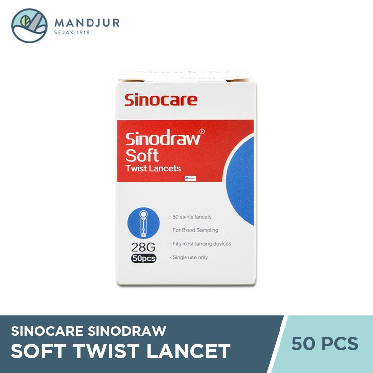 Jual Sinocare Sinodraw Soft Twist Lancet G Pcs Jarum Lancet