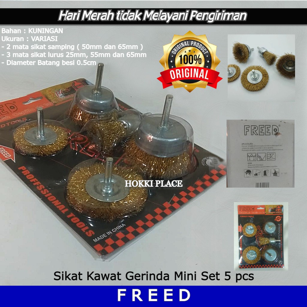 Jual Sikat Mangkok Kawat Mini Baja Kuning Set Pcs Mata Bor Sikat Baja