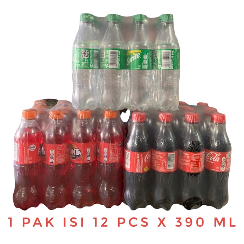 Jual Coca Cola Fanta Dan Sprite 1 Pak Isi 12 Botol X 390 ML Shopee