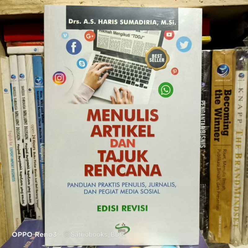 Jual Buku Menulis Artikel Dan Tajuk Rencana Drs A S Sumadiria