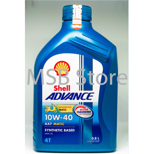 Jual Oli Motor Matic Kualitas Tinggi 4T Shell Advance AX7 Scooter 10W