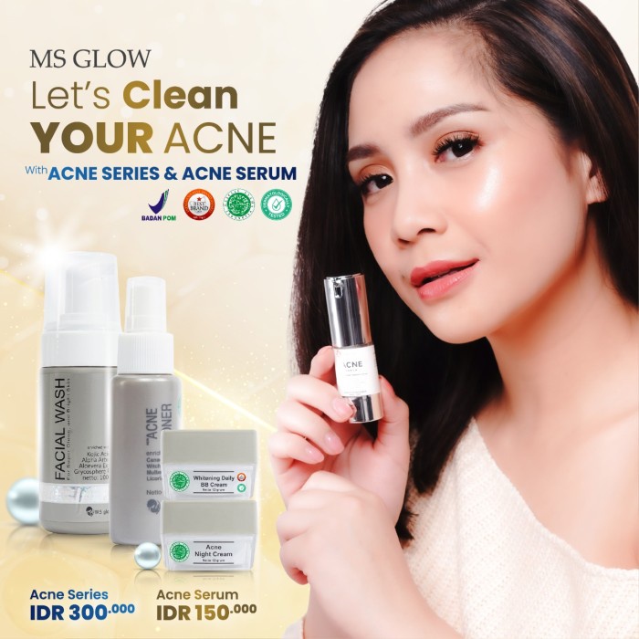 Jual Jual Paket Acne Dan Serum Acne Ms Glow HG00F4 Shopee Indonesia