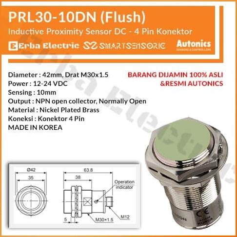 Jual AUTONICS PRCM30 10DN INDUKTIF PROXIMITY SENSOR PIN PLUG KONEKTOR