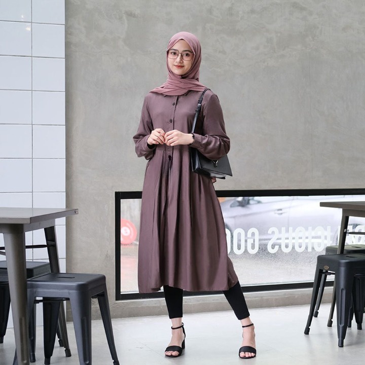 Jual BAJU ATASAN TUNIK RUFLE DEPAN PREMIUM WANITA TERBARU Shopee