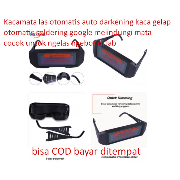 Jual Kacamata Las Otomatis Auto Darkening Kaca Gelap Otomatis Soldering