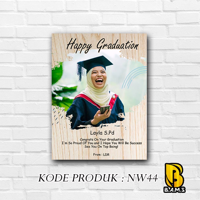 Jual Custom Hadiah Kado Hiasan Dinding Wisuda Graduation Wedding