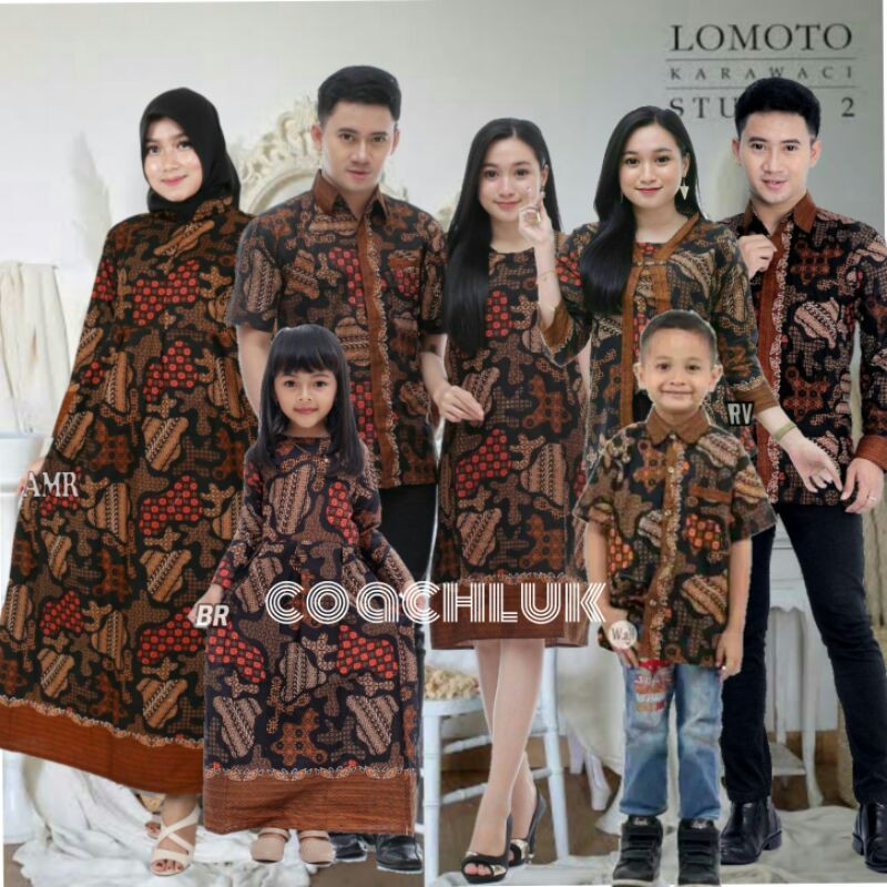 Jual BISA PISAH Batik Couple Keluarga Modern Sania Ruffle Ori Ndoro