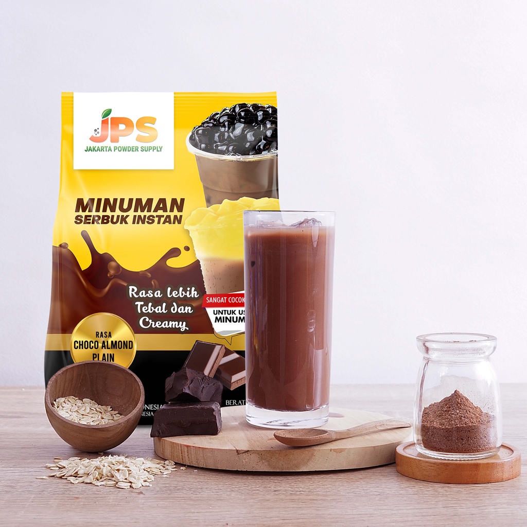 Jual Powder Drink JPS Bubuk Minuman Rasa CHOCO ALMOND PLAIN 1Kg