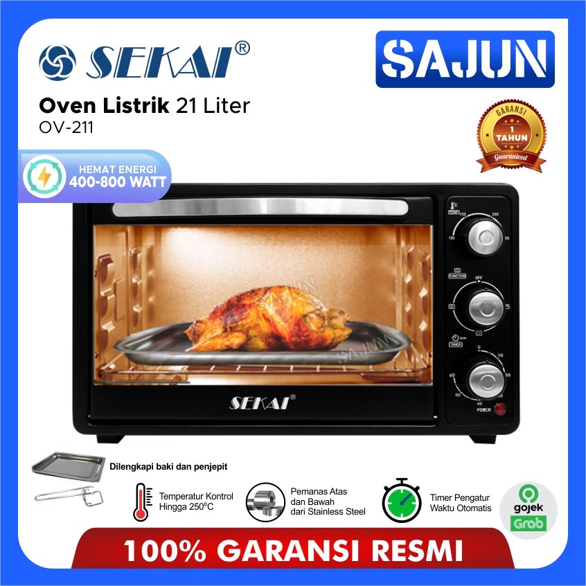 Jual Oven Listrik SEKAI 21 Liter OV211 Electric Oven Low Watt OV 211