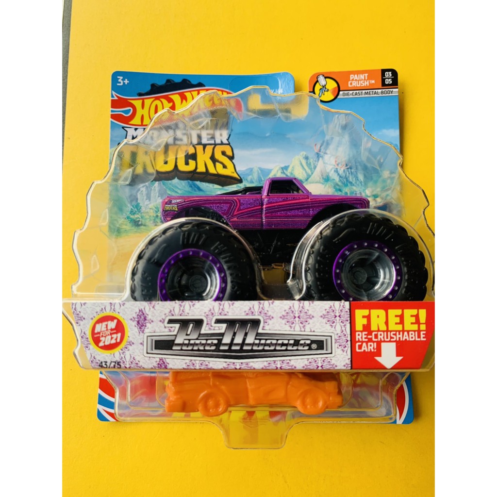 Jual Hotwheels Hot Wheels Monster Trucks Truck Pure Muscle Ford F Pickup Hotwils Truk Murah