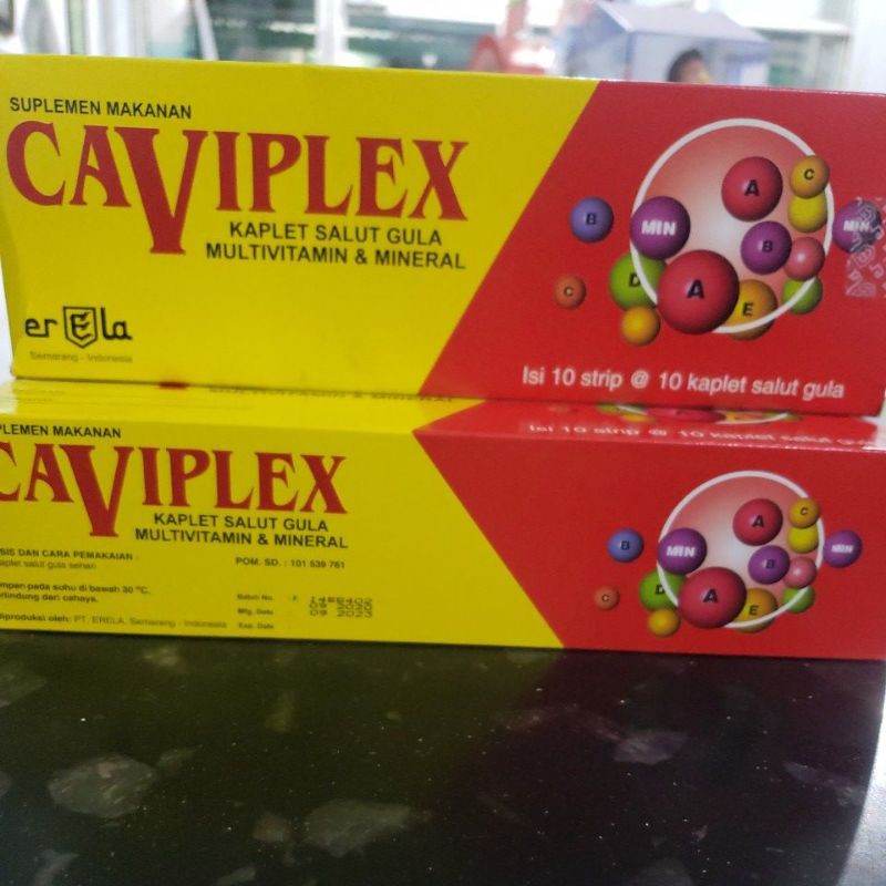 Jual Caviplex Multivitamin Dan Mineral 1 Setrip Isi 10 Tablet Shopee