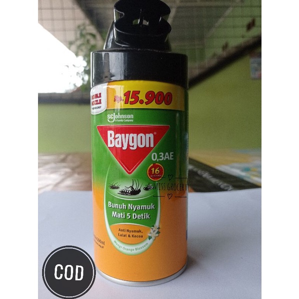 Jual Obat Anti Nyamuk Baygon Aerosol Semprot 200 Ml Cairan