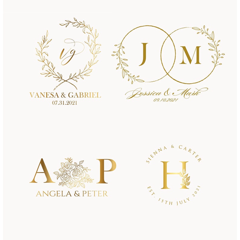 Jual Jasa Bikin Desain Custom Logo Toko Olshop Wedding Goldt Unik