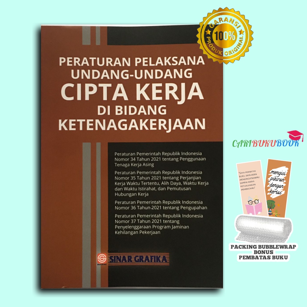 Jual Undang Undang Cipta Kerja Peraturan Pelaksana Undang Undang