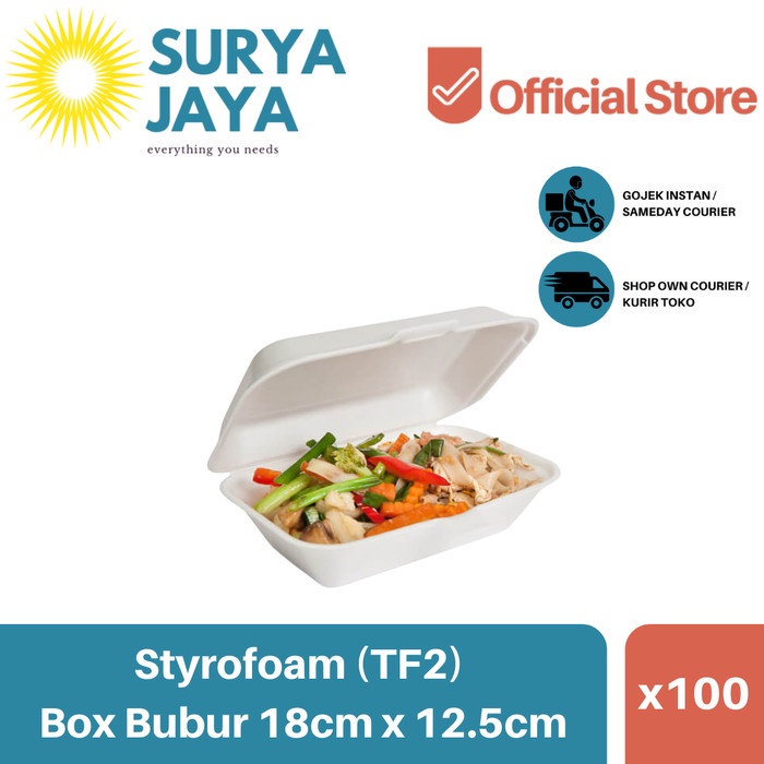 Jual Distributor Styrofoam Sterofoam Bubur Box Nasi TF2 Isi