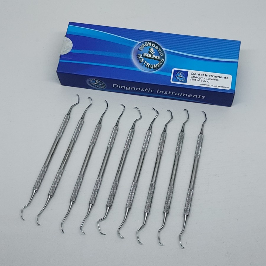 Jual Alat Medis Alkes Dental Gracey Curettes Set 9pcs Renz Surgical