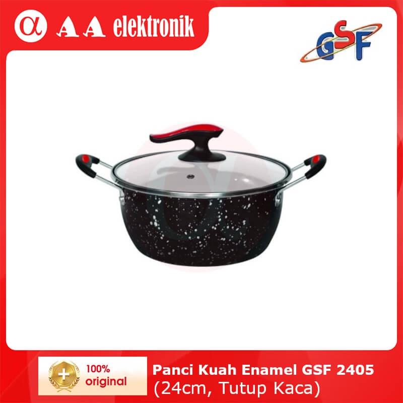 Jual Panci Kuah Enamel Gsf Cm Tutup Kaca Shopee Indonesia